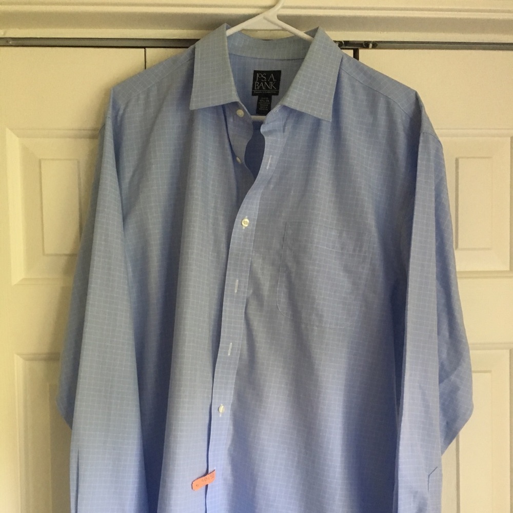 Jos A Banks Blue Dress Shirt